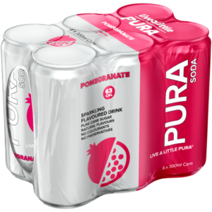Pura Pomegranate Soda (6-pack)